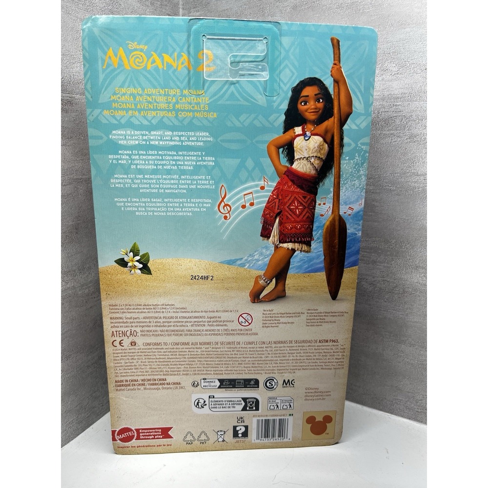 Disney Moana 2 Singing Adventure Moana Doll & Accessories, Sings "We're Back" - Picture 2 of 2